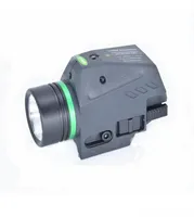 Flashlights Torches Tactical Led Flashlight GreenRed Laser Sight For 20Mm Rail Mini Pistol Light Lanterna Airsoft Light249P Drop 4717113