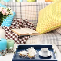 Placas Licht Luxe Rechthoekige Cup Lade Huishoudelijke Ti Woonkamer Opslag Fruitchaal Diner Plaat Party Lad