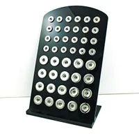 Nuovo Arrivo da 18 mm 12 mm Mix Snap Button Display Stands Fashion Black Acrilic Intercambiabile Ginger Snap Jewelry Board Board5086145