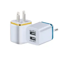 Dual Ports Wall Charger Adattatore Adattatore US US UE Plug Home Dock Chargers 2.1A 1.0A Travel USB Carica per Samsung Galaxy Note LG Tablet