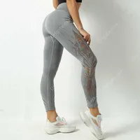 Tiktok leggins Yoga Seamless Workout Clothes for Women High Waist Tight Leggings Mesh Breathable Sports Pants Fitness Sportswear