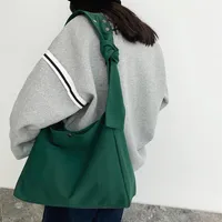 Messenger bags female large-capacity bag Korean version of nylon cloth bag portable shoulder bags simple student bag2813