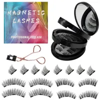 False Eyelashes Magnetic Natural 3D Magnet Handmade Artificial Reusable Lashes With Clip Set Accessories Thick