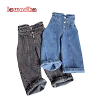 Jeans Lawadka Spring Autumn Kids Girls Fashion Children Pants Denim Trousers High Waist Jean Quality Age for 3-12Year 221203