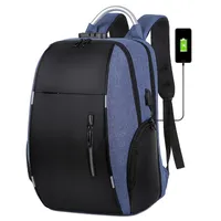 Casual Rucksack Männer Anti-Diebes 22L USB Reisetablack 15,6-Zoll Laptop Bag Business Männer wasserdichte Outdoor Schoolbag im Freien im Freien