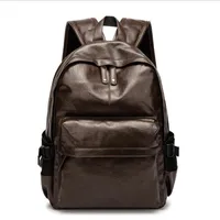 Mens Female Backpack Brand Double Shoulder Bags Male School Bags Leather Shoulder Bag294t
