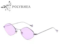 Fashion Ladies039s sunglasses Oval Female Sunglasses Alloy Frame Oval Eyewear For Women Vintage Metal Sun glasses With Box And 5803825