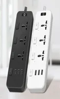 Smart Power Plugs Strip met 3 USB 5V 2A -poorten 2500 Joules 65 voet uitbreiding Cord Surge Protector voor slaapzaal6639213