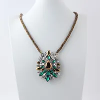 Choker Shourouk Simple Necklaces Statement Necklace & Pendant Flower Crystal Women Luxury Jelwery 841