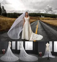 Elegant Wedding Veil 3 Meters Long Soft Bridal Veils With Comb Onelayer Ivory White Color Bride Wedding Accessories CPA0789824980