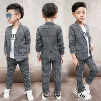 Clothing Sets Classic Formal Boys Gentleman Wedding Suit Children Outerwear School Uniform Boy Outfit Suits For 4 5 6 7 9 10 12 Year 221203