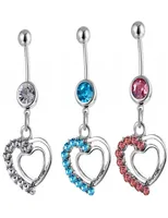 D0138 Heart Belly Navel Button Rings Mix Colors01234565989084
