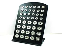 Nuovo Arrivo da 18 mm 12 mm Mix Snap Button Display Stands Fashion Black Acrilic Intercambiabile Ginger Snap Jewelry Board 9100000