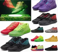 Hommes femmes MB1 Rick et Morty Basketball Chaussures Lamelo Ball Shoe Queen City Black Blast Buzz City Lo Ufo Blue From Here Rock Rock Ridge Red Sport Trainner