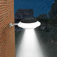 Garden Decorations 1Pcs 4 LED Solar Powered Gutter Light Lamp Wall-mounted For Outdoor Home Yard Wall Fence Pathway