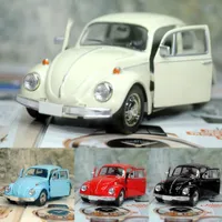Decorative Objects Figurines ZK30 est Arrival Retro Vintage Beetle Diecast Pull Back Car Model Toy for Children Gift Decor Cute Miniatures 221203
