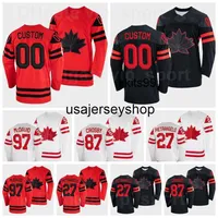 Canada Hockey Jersey 2022 Winter 97 Connor McDavid 87 Sidney Crosby 7 Alex Pietrangelo 91 Steven Stamkos 91 Nazem Kadri 63 Brad Marchand Red