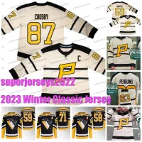 87 Sidney Crosby Penguins 2023 Winter Classic Jersey Evgeni Malkin Jake Guentzel Kris Letang Rickard Rakell Jeff Carter Bryan Rust Kasperi K