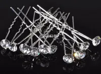 Whole Lots 40pcs Fashion Wedding Bridal Hair Pin Clear Crystal Hairpin Clips For Women Jewelry Gift3700607