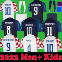 2022クロアシアサッカージャージマンズキックモドリックペリジックカリニックフットボールシャツ22 23クロアジアラキティッククロアチアスコバシックメンキッズキットユニフォーム