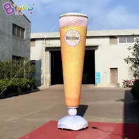 3M Height Outdoor Bar Nightclub Advertising Inflatable Beer Glass 10Ft Inflation Brewage Bottle Beer Holder For Party Event Decoration Toys Sports