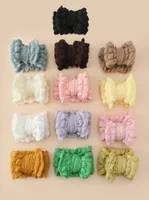 Hair Accessories Headband INS Cute 14 Colors Baby Puff Elastic fashion soft Big Bow Knot Girl Infant Headband1244780