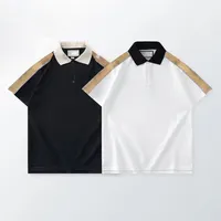 Camisa de pólo de moda de grife de luxo camisetas de luxo italiano de manga curta de manga curta masculina de verão de verão várias cores disponíveis m-2xl