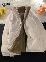 Womens Down Parkas Circyy Jacket Woman Coat inverno due lati indossano pelliccia di agnello Fucile spesse abiti da colletto caloroso Fashioni chic 221205