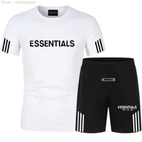 Fashion Brands Men's Tracksuits Multi Thread Essential Summer Sports Beach Pants Shorts Set Mens Short Sleeved Shorts Fog WNLL