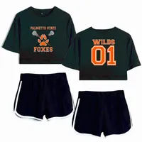 Men&#039;s T Shirts The Foxhole Court Palmetto State Foxes Merch Two Piece Set Cosplay Y2K Girl Short Tshirt Crop Tops Suit For Women Clothes