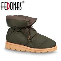 Boots FEDONAS Fashion Ins Women Brand Ankle Winter Warm Female Snow Platforms Casual Short Shoes Woman 221205