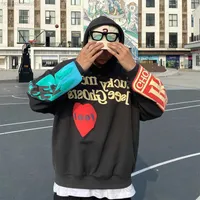 العرق capuche en velours pour homme vtement de rue style hip hop avec inscripti