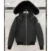 Мужчины зима вниз куртка Puffer с капюшоном настоящий волк мех толстый пальто Doudoune Homme Jacket