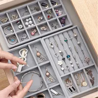 Jewelry Stand Store Display tray stand pink Portable Storage Box Case Ring Earring Organizer Necklace Tray 221205
