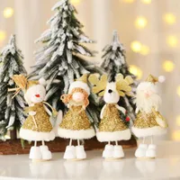 Christmas Decorations Standing Santa Snowman Angel 2022 Merry Decor For Home Dolls Ornaments Student Gifts And Crafts Xmas Table