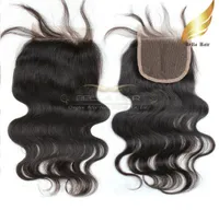 Brazilian Body Wave Remy Virgin Human Hair Extensions Lace Closure Weaves Part Natural Color Bulk Whole5279830