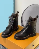 2023 Femme Boots Boots Territory Flat Ranger Plateforme de luxe Plateforme Fahsion Cuir Botties Desert Boots Martin Boot