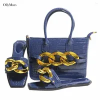 Dress Shoes Est Fashion African Rhinestone With Matching Bag Set Leisure Woman Low Heels And For Evening Party