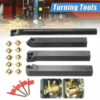 4Pcsset 12mm CNC Turning Tool Bar Holder with 10Pcs CCMT09T304 Carbide Inserts with 4Pcs T15 Spanner ALI884872860