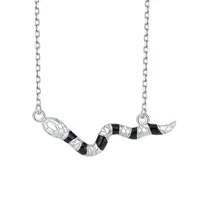 925 Sterling Silver Black Snake Necklace Netlace Women Luxury Personal the Animal Chaillace Chain Necklace Wholesale Price Modern Jewelry