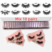 False Eyelashes Wholesale 20 Pairs Of Artificial 3D Mink Natural Makeup Cilios Thick