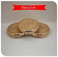Storage Bottles 20pcs lot Gold Flower Empty Double Layers Cosmetic Powder Compacts Eyeshadow Case With Mirror Unique DIY Blush Container