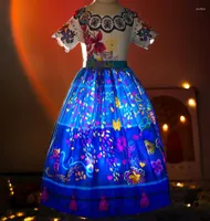 Girl Dresses Uporpor Encanto Light Up Princess Birthday Party Dress For Kids Cosplay Mirabel Halloween Ball Gown Evening Vestido5715235