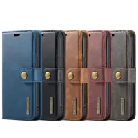 Case di telefono del portafoglio per iPhone 14 13 12 11 pro max xr xs x 7 8 pi￹ texture cowfide PU Leather 2in1 Flip Flip Kickstand Cover Case con slot con scheda