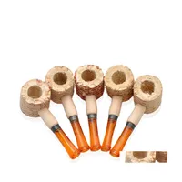 Pipes de fumantes homens dispensáveis ​​tubos de milho adt handmades naturais milhob tubes portátilas de fumantes originais 1 16yd j2 gota deliv dhh7e