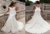 Stunning Illusion Lace Wedding Dress High Quality Cap Sleeveless Mermaid Bridal Wedding Gown Vestido De Noiva with Covered Button 4398224
