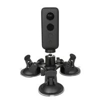 Other Camera Products Triple Cup Suction Mount w Ball Head for Insta360 One X X2 X3 Yi 4K Suction Car Holder Window Accessory 221205