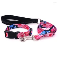 Dog Collars Leash Custom Nylon Puppy Cat Tag Collar Personalized Pet Nameplate ID Adjustable For Medium Large Dogs