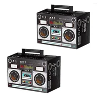 Prezent 2PC Paper Boombox Boxes 80S Party Treat Goodie Candy Bag 90S Retro Hip Hop Music Temat S.
