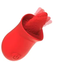 Sex Toy Massager Vibrator Silicone Clitoris Suction Tongue Waterproof Adult Product Licking Nipple g Spot Rose for Women